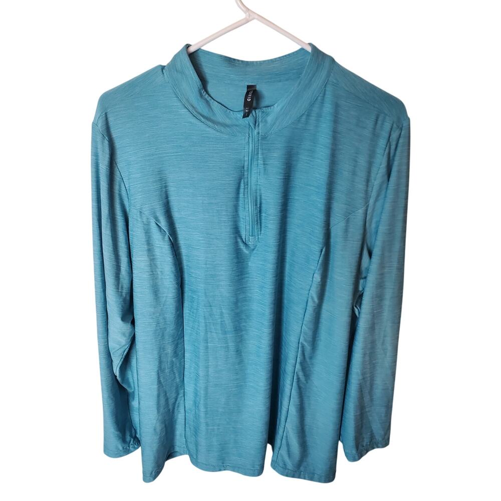Torrid 3X Blue Quarter Zip Active Jacket